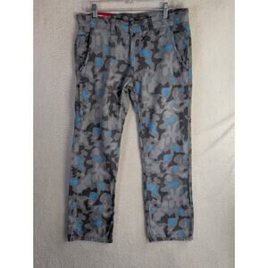 Jordan Craig Camo Jeans Mens 34x30 Gray Blue Straight Leg Hip Hop Rap